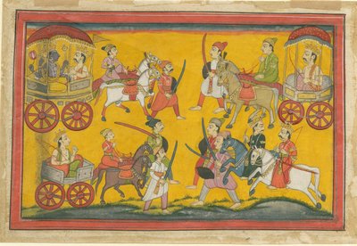 ヴィシュヌ行列、c。 1755 作： Indian Art