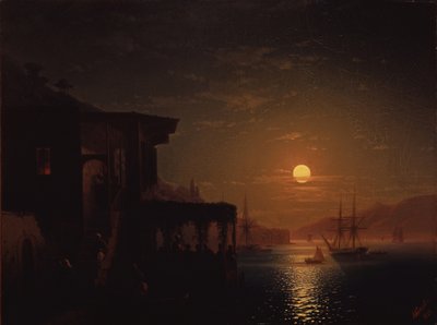 夜のコンスタンティノープル、1882年 作： Ivan Konstantinovich Aivazovsky