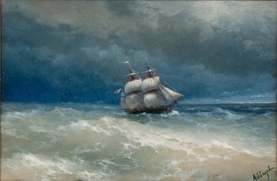 嵐の海 作： Ivan Konstantinovich Aivazovsky