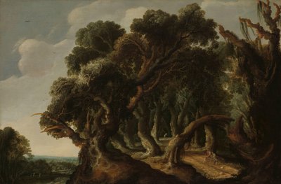 樹木が茂った風景 風景 作： Jacob Jacobsz van Geel (signed by artist)