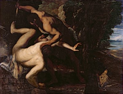 カイン殺害アベル 作： Jacopo Robusti Tintoretto