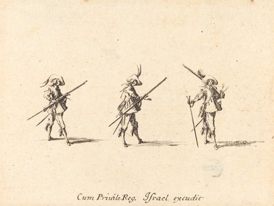 マスケット銃でドリル 作： Jacques Callot