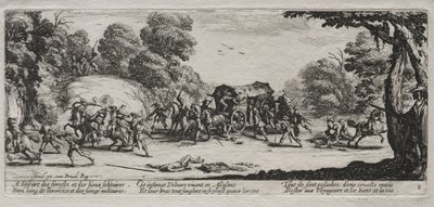 戦争の大惨事：ハイウェイ強盗 作： Jacques Callot