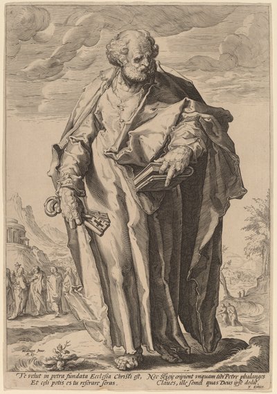 聖ペテロ 作： Jacques de Gheyn II, after Hendrik Goltzius