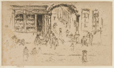 Archway, Brussels, 1887年。 作： James Abbott McNeill Whistler