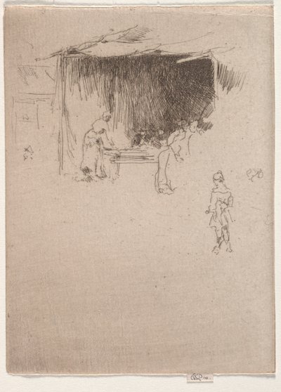 フェアのブース。 作： James Abbott McNeill Whistler