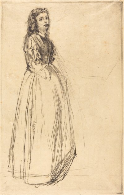 フメット、立っている、1859年。 作： James Abbott McNeill Whistler