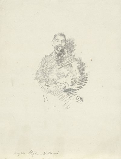 ステファン・マラルメの肖像 作： James Abbott McNeill Whistler