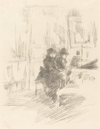 The Duet, No.2, 1894. 作： James Abbott McNeill Whistler