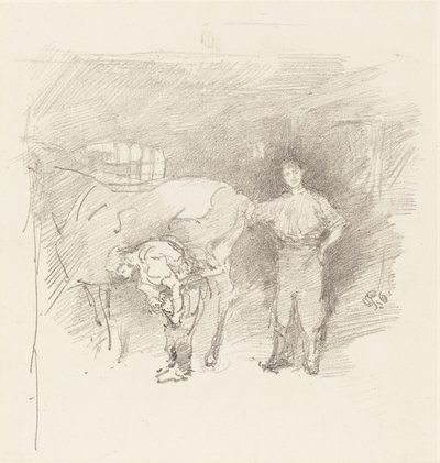 The Farriers』1888年。 作： James Abbott McNeill Whistler