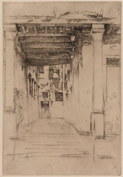 ヴェネツィアの宮廷、1879-1880年。 作： James Abbott McNeill Whistler