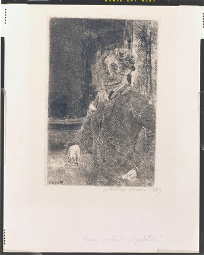 骸骨としての私の肖像 作： James Ensor