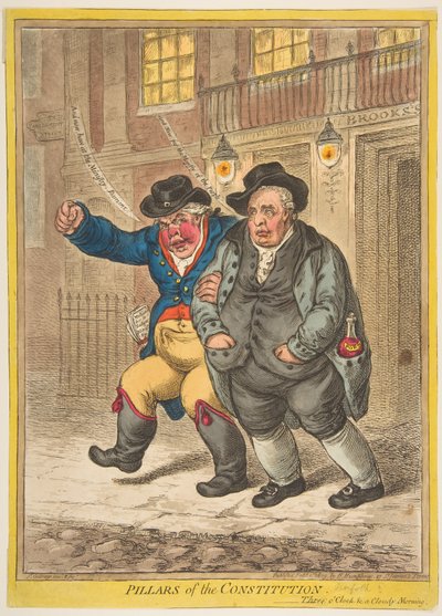 憲法の柱、1809年2月1日。 作： James Gillray