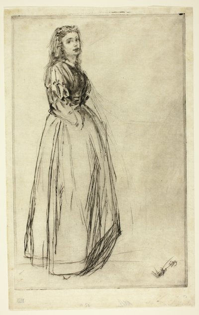 フメット、立ち 作： James Abbott McNeill Whistler