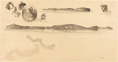 海岸測量板のスケッチ 作： James Abbott McNeill Whistler