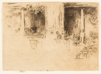 教会 - ブリュッセル (礼拝) 作： James Abbott McNeill Whistler