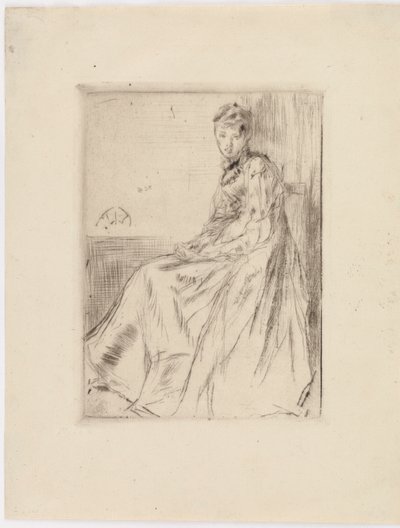 手紙 (モード、着席) 作： James Abbott McNeill Whistler