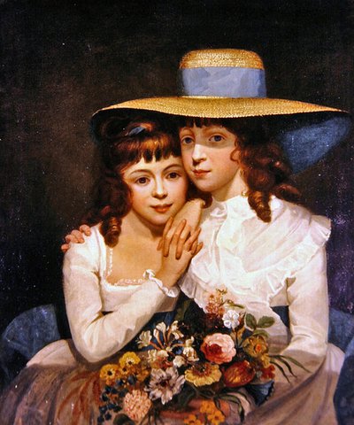 The Leicester Sisters（油彩・キャンバス） 作： James Northcote