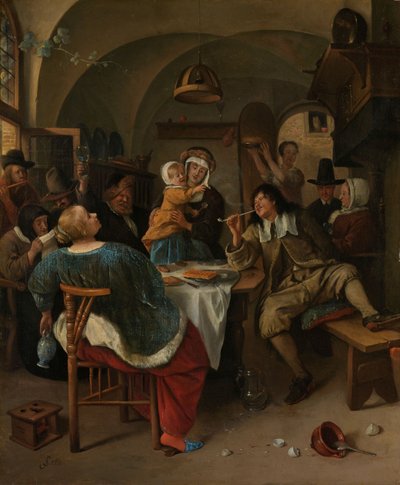 家族のシーン、1660-79 作： Jan Havickszoon Steen