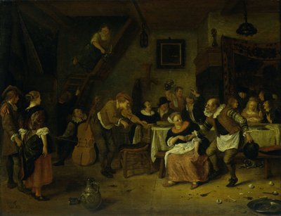 農民の結婚式、1672 作： Jan Havickszoon Steen