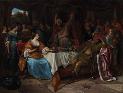 エステル、アハシュエロス、ハマン 作： Jan Steen