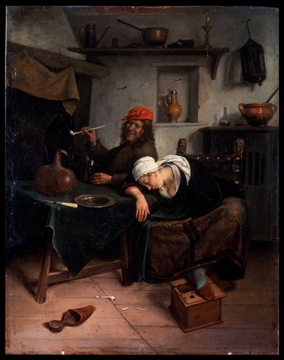 The Idlers」、1660年頃。   作： Jan Steen