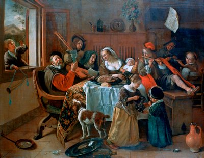 陽気な家族、1668 作： Jan Havickszoon Steen