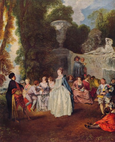 Fetes Venitiennes、c1718、1938 作： Jean Antoine Watteau