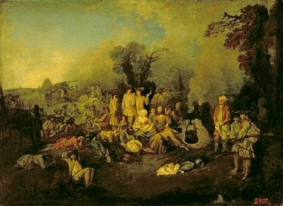 ジプシー野営地 作： Jean Antoine Watteau