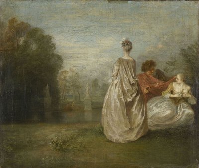 二人のいとこ 作： Jean Antoine Watteau