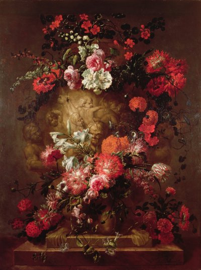 巨大な骨壷を囲む花 作： Jean Baptiste Bosschaert