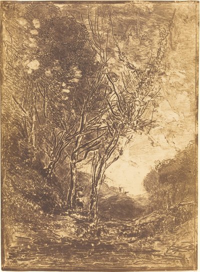 待ち伏せ 作： Jean Baptiste Camille Corot