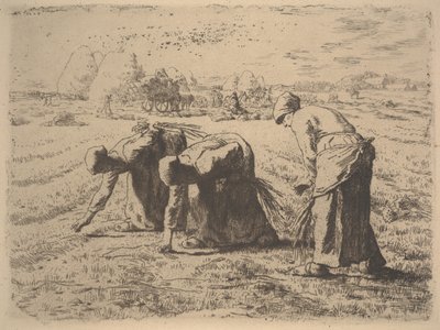 落穂拾い、1855年頃（エッチング） 作： Jean Francois Millet