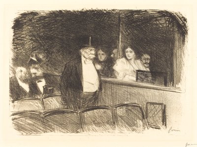 劇場で 作： Jean Louis Forain