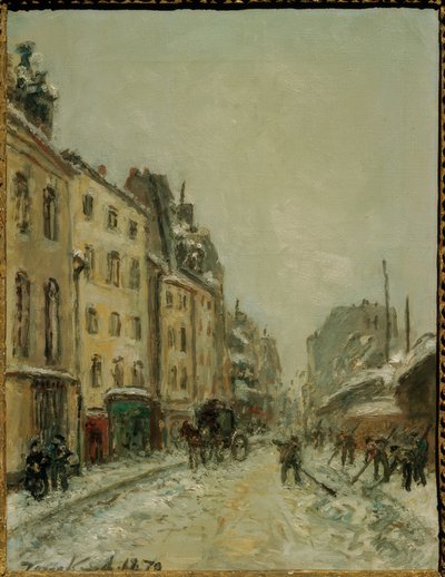 Rue du Faubourg Saint-Jacques、シュネーショフラー 作： Johan Barthold Jongkind