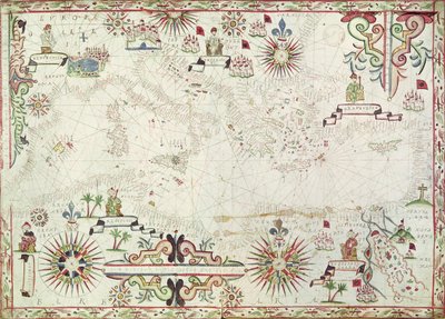 地中海の地図、1625 作： Johannes Oliva