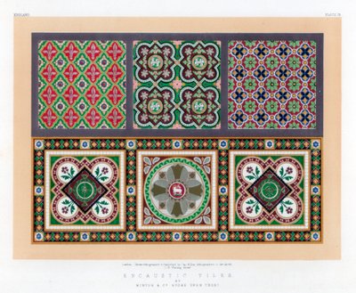 Encaustic Tiles、19世紀。 作： John Burley Waring