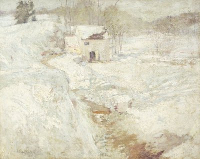 冬の風景、1890インチ 作： John Henry Twachtman