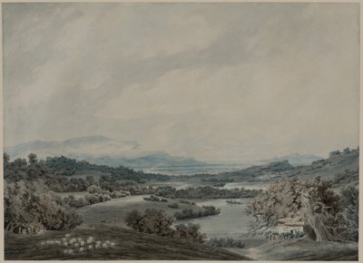 イタリアの風景、c。 1790-1792。 作： John Robert Cozens