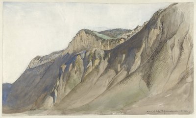 ジュネーブ湖の山の尾根 作： John Ruskin