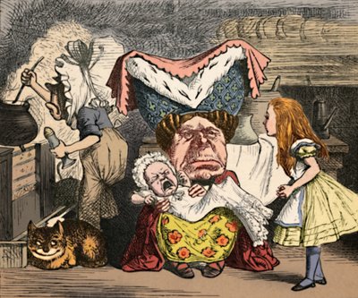 1889年の公爵夫人とアリス 作： John Tenniel