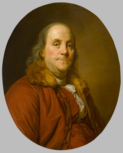 ベンジャミン・フランクリン（1706-1790）、1779年頃 作： Joseph Siffred Duplessis