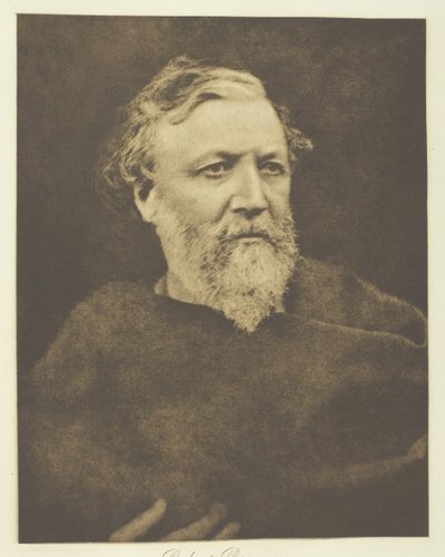 ロバート・ブラウニング、1865年、1893年頃印刷。 作： Julia Margaret Cameron