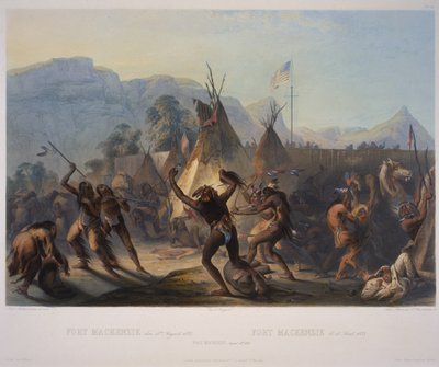 フォート・マッケンジー(1833年8月28日) 作： Karl Bodmer