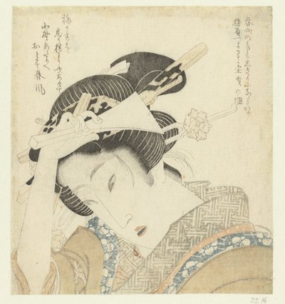 芸者もバチ 作： Keisai Eisen (attributed to)