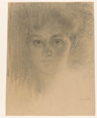 女性の顔 作： Leo Gestel (signed by artist)