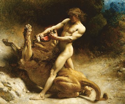 サムソンの青春、1891年 作： Leon Joseph Florentin Bonnat