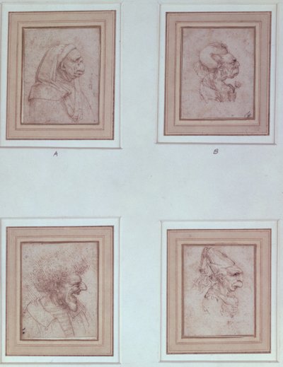 4つの風刺画 作： Leonardo da Vinci