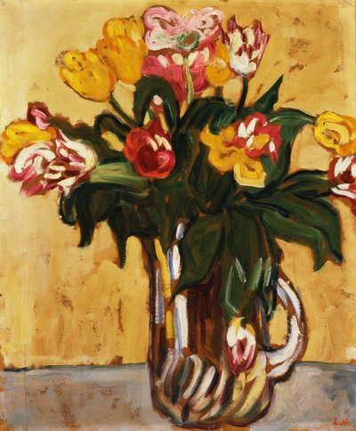 Tulipas em um jarro de vidro 作： Louis Valtat