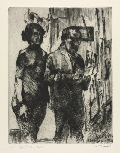 スタジオで 作： Lovis Corinth